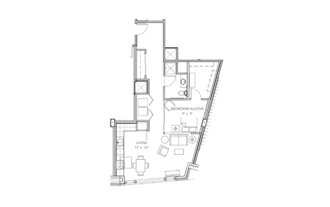 floor plan of the upper floor of a house with a staircase